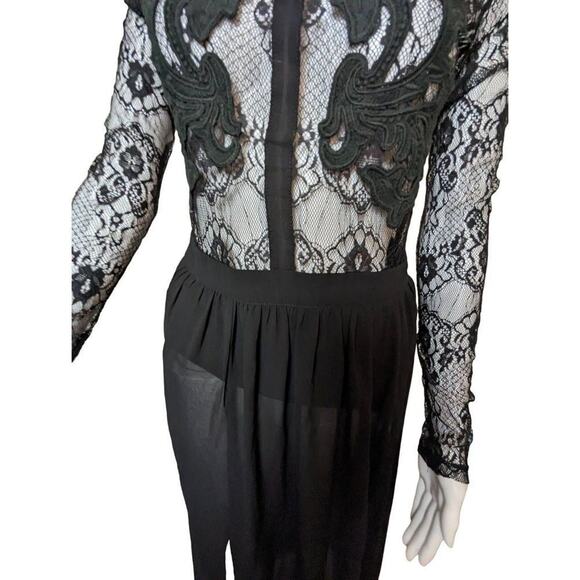 Angie Women's Maxi Dress with Embroidered Top and Open Back - Size S - Picture 3 of 8